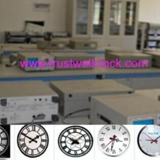 master clocks, slave clocks, movement motor for master and slave clocks of city street