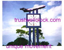 double side city street clock public park clocks, movement for double side big clock-GOOD CLOCK (YANTAI) TRUST-WELL CO L