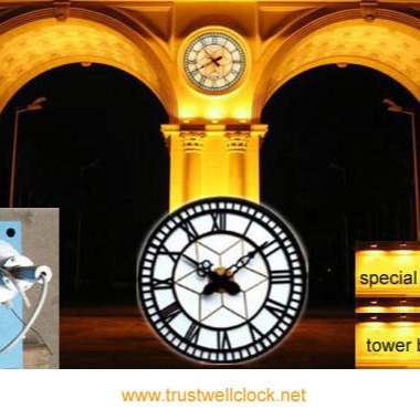 clock tower and movement mechanism with function of sound bell Westminster chime of Big ben recorder & night lighting