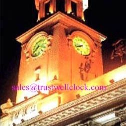 Supplier and manufacturer of tower clocks building clocks and outdoor clocks, with single side or multi-sides any color