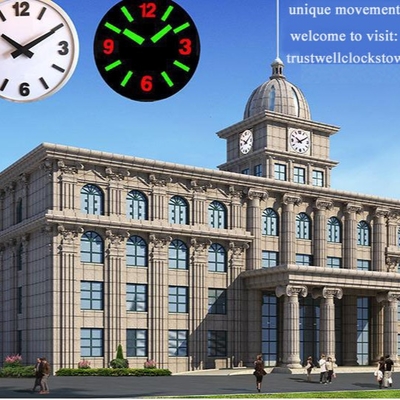 Tower /Building Clocks 1-4 faces with minute hour minute hand illumination & sound chime 1m 1.5m 2m dia. GPS synchron
