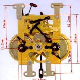 31 day movement for grandfather clock and wall clocks, China made 31 day Chefoo movement