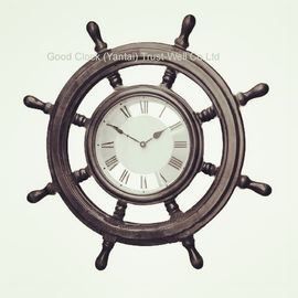 ship steering wheel clocks,steering wheek clocks,wooden wheel steering clock,rudder wall clock,quartz helm wall clock