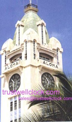 old church building clocks with bell sound system and special movement motor