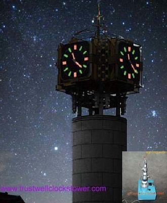 China clocks tower and movement motor or mechanism with illumination lights