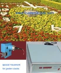 quality  floral clocks garden clocks with special movement motor mechanism made in China